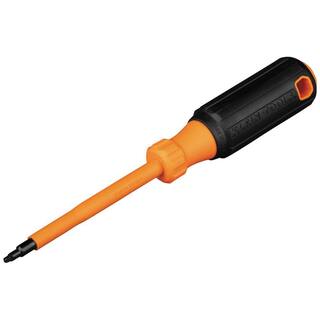 Klein Tools #1 Square Tip 4 in. Shank Insulated Screwdriver 6884INS