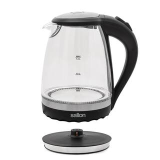 Salton 6-Cup Stainless Steel Cordless Electric Glass Kettle with Automatic Safety Shut Off GK1831