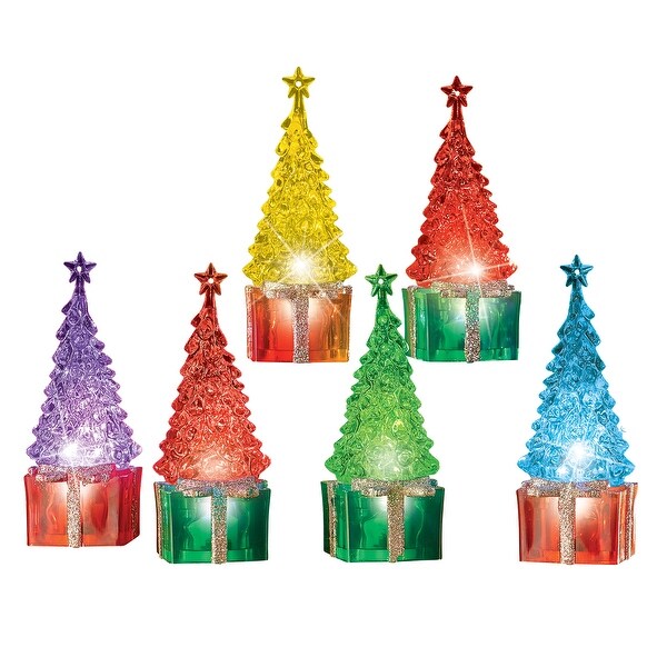 LED Lighted Color Changing Tabletop Christmas Trees