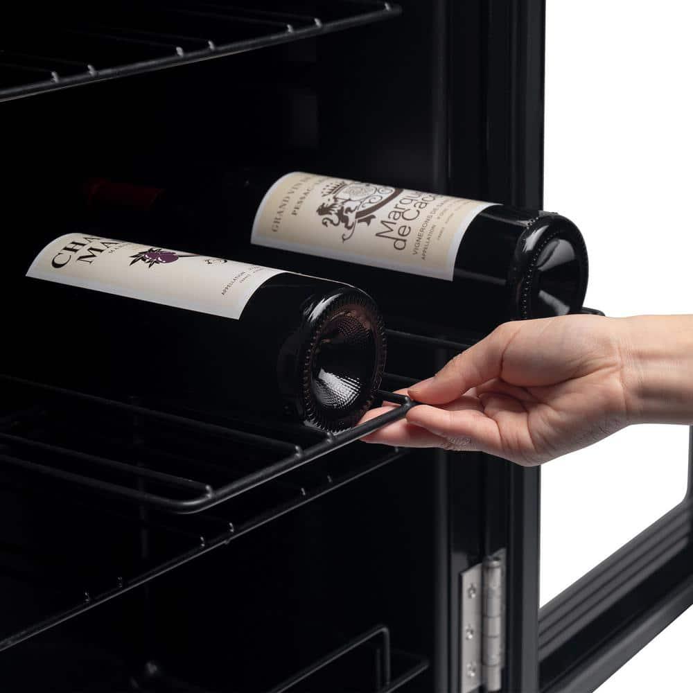 Edendirect 173 in 24Bottle Wine and 24Can Freestanding Beverage Cooler With Digital Temperature Control