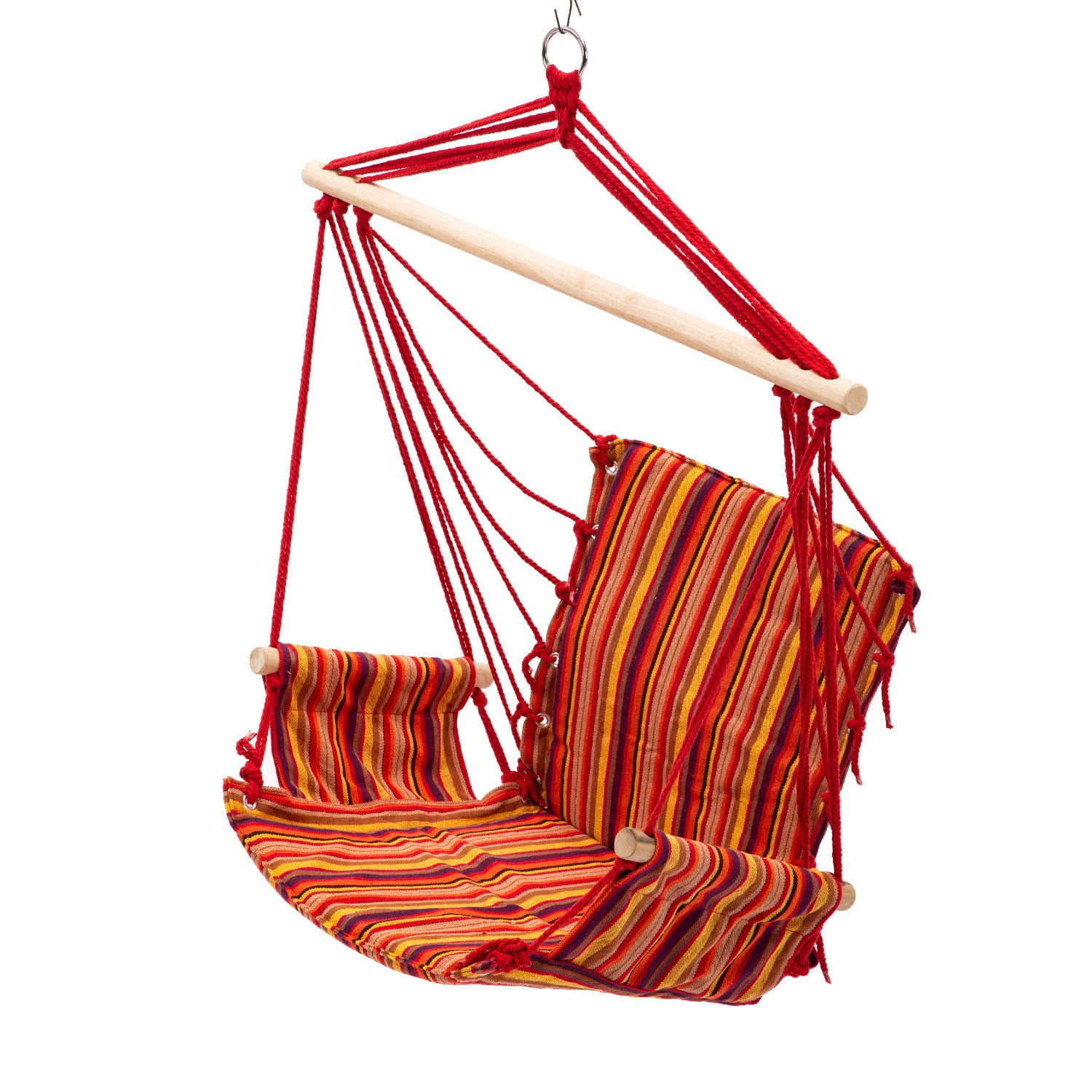 Best Patio Swing Seat Hammock Hanging Rope Chair Red Stripe