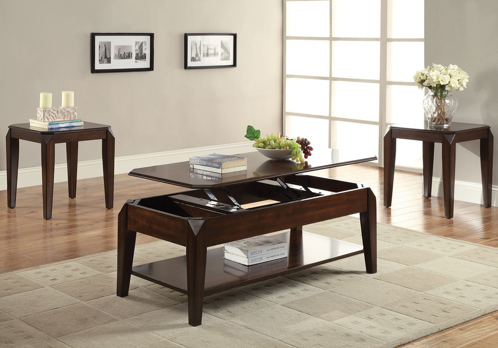 Docila Coffee Table With Lift Top  Walnut   Transitional   Coffee Tables   by GwG Outlet  Houzz