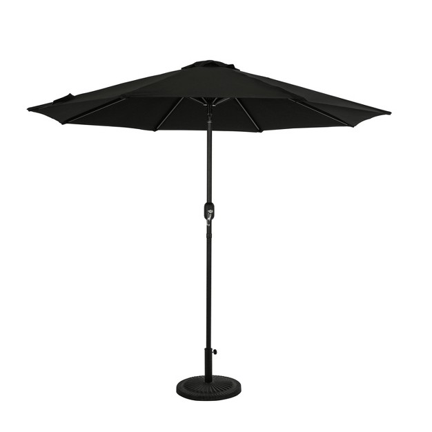 9 x27 X 9 x27 Mirage Ii Market Patio Umbrella With Auto tilt Black Island Umbrella