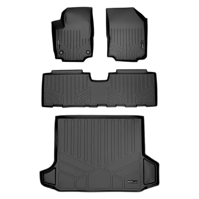 Smartliner SA0310-B0310-D0310 Custom Fit 2 Rows Floor Mats and Cargo Liner for 2018-2022 Chevrolet Equinoxand#44; Black