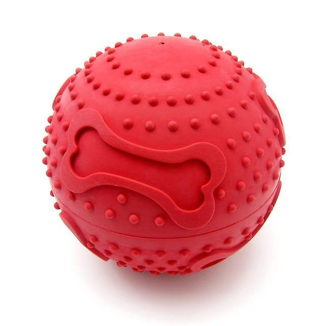 Red Treat Hider Ultra Durable Ball For Dogs Pet Toys