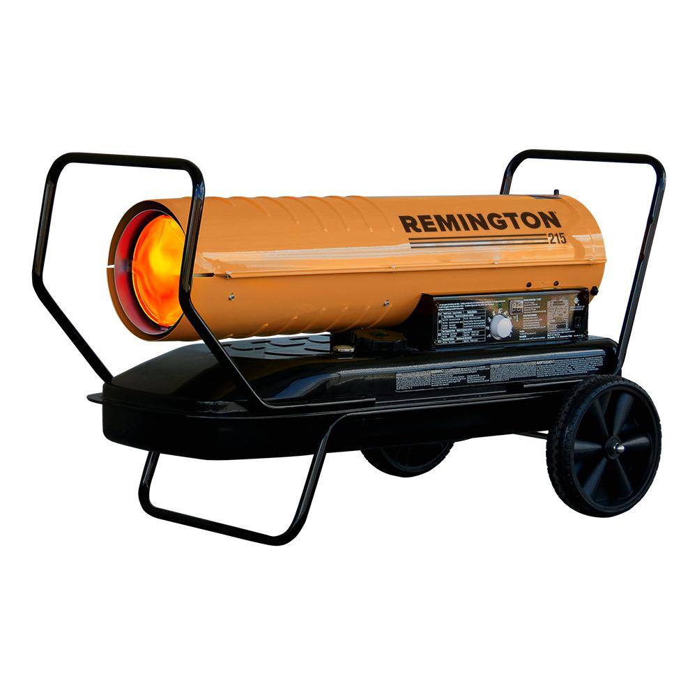 Remington 215000 BTU Forced Air KeroseneDiesel Space Heater with Thermostat REM-215T-KFA-O