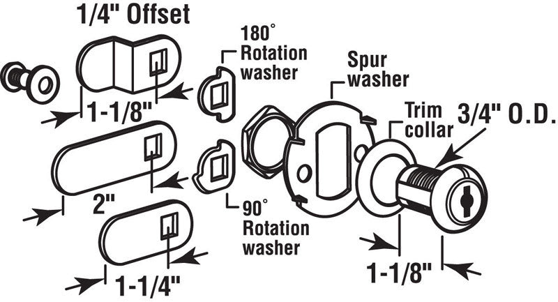 DRAWER LOCK 1-1/8