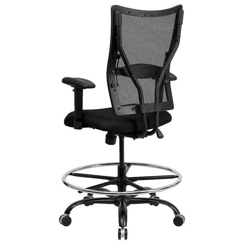 Flash Furniture Big and Tall Black Ergonomic Drafting Desk Chair