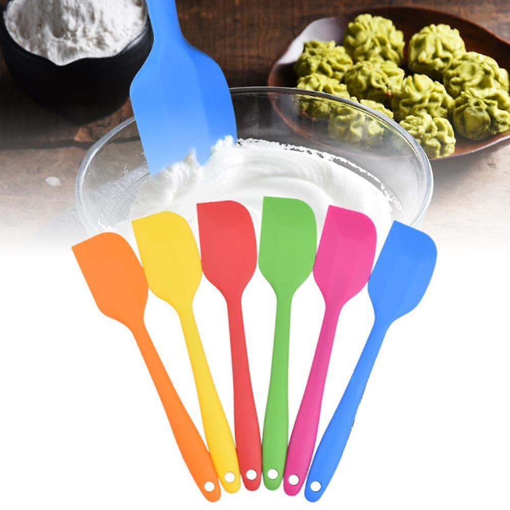 1pc Silicone Scraper Cake Baking Tool Food Grade To Bakery Shovel Cooking Stick Silicone Rubber Spatula Butter Tool Random Color