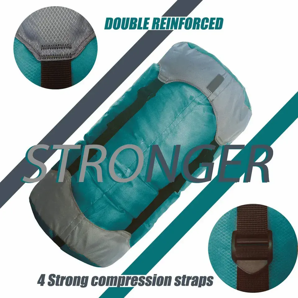 Convenient Lightweight Nylon Compression Stuff Sack Sleeping Bag Compression Sack For Hiking