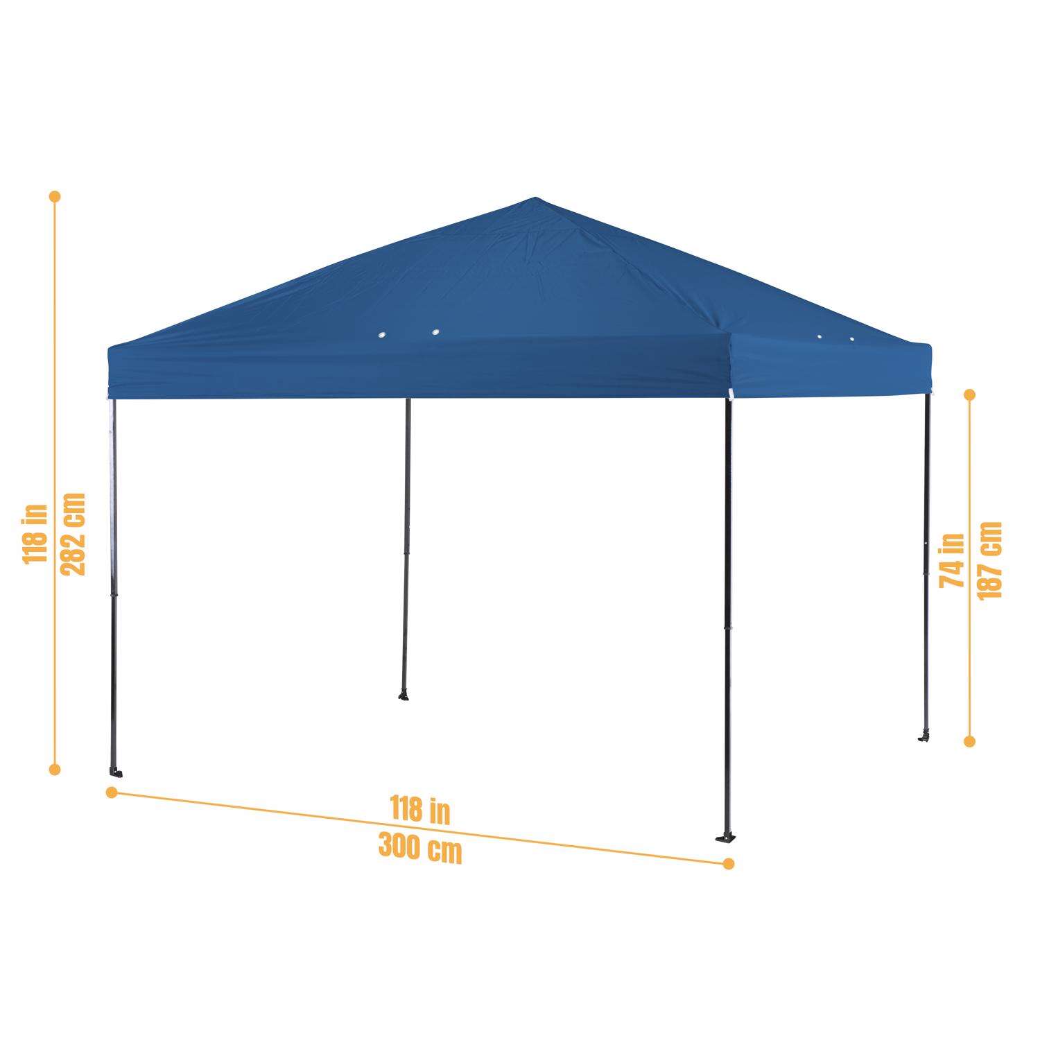 Crown Shades One Touch Polyester Canopy 9.25 ft. H X 10 ft. W X 10 ft. L