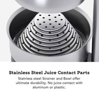 Tribest MJP-100 Stainless Steel Grey Manual Juice Press for Cold Press Citrus Juice MJP-100GY