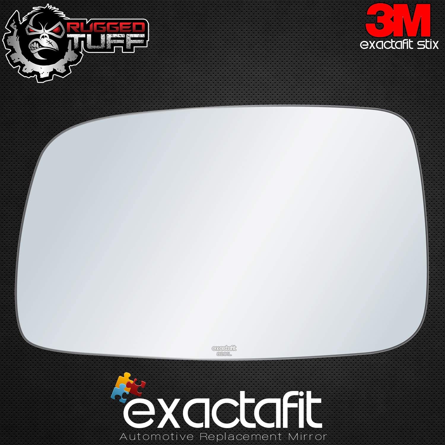 exactafit 8201L Driver Side Mirror Left Hand Glass Replacement Fits 2004-2008 Toyota Solara