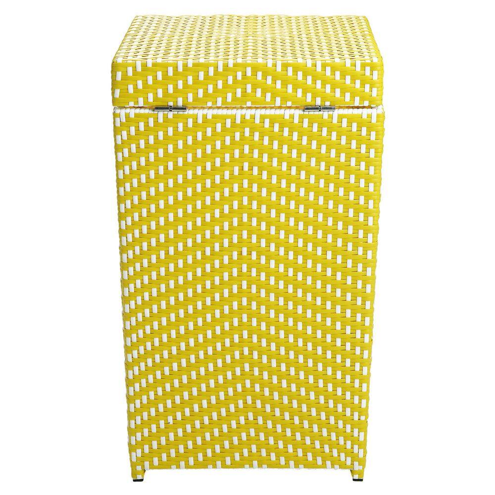 Furniture of America Limewood 120 Gal. Yellow and White Outdoor Trash Can (Set of 2) IDF-OA1863YW-2P