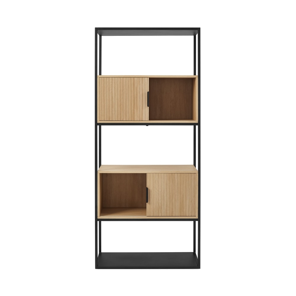 Middlebrook Designs Modern Fluted Door Bookcase