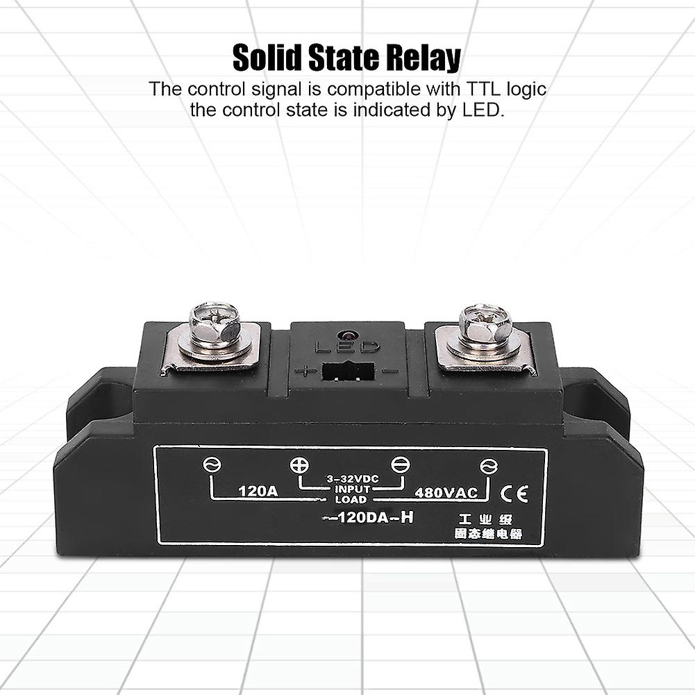 Ssr-120da H Industrial Solid State Relay Non Contact Relay Electrical Accessory