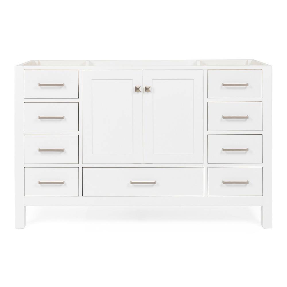 ARIEL Cambridge 54 in. W Vanity Cabinet Only in White A055S-BC-WHT