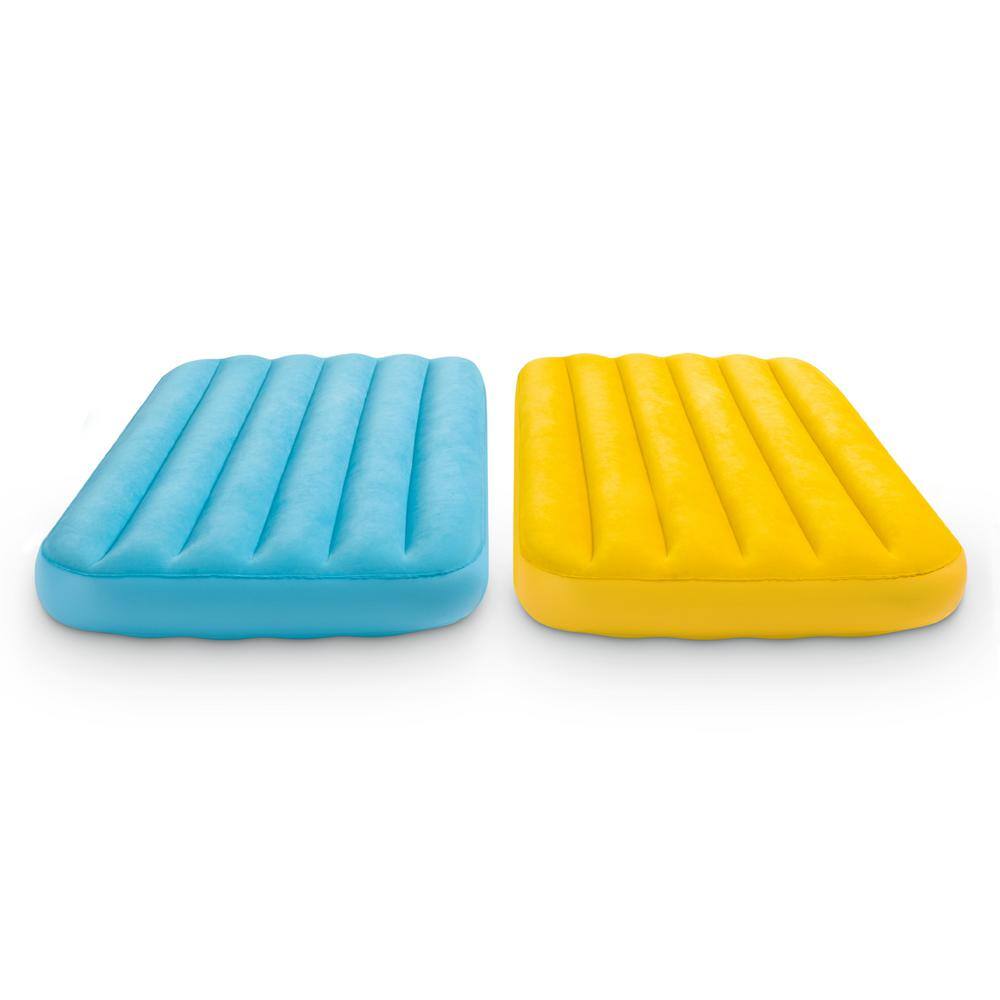 Intex Twin Cozy Kidz Bright and Fun-Colored Inflatable Air Mattress with Carry Bag 66803EP