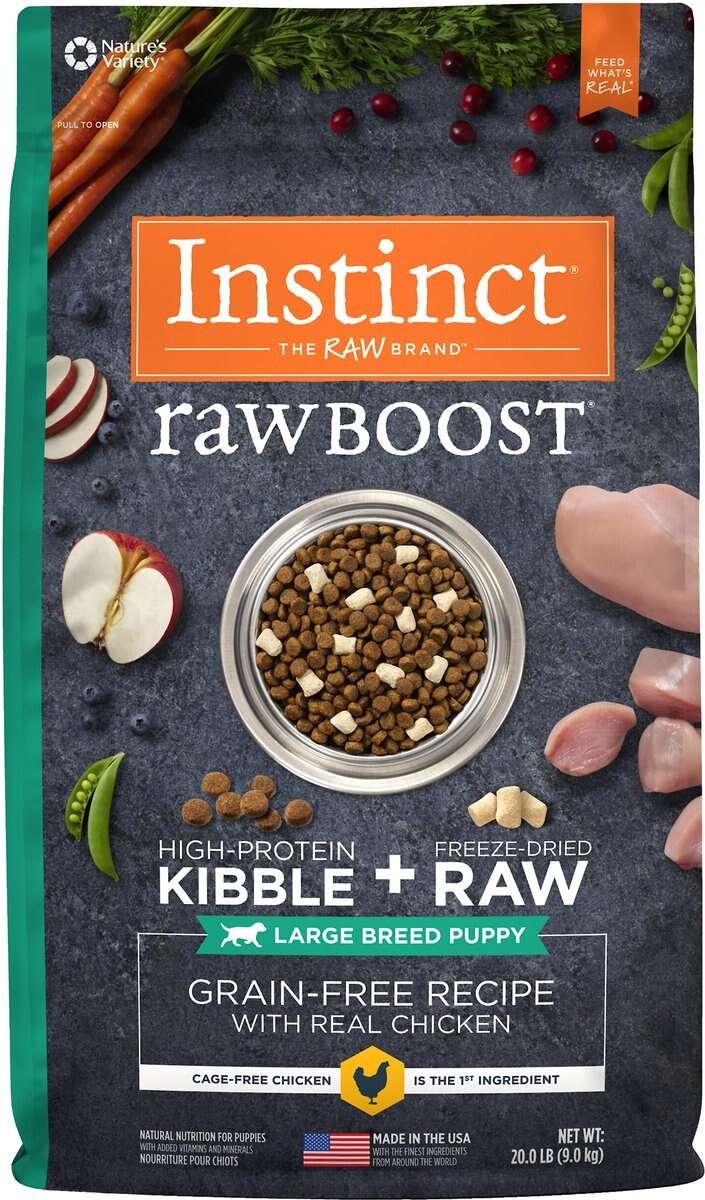 Instinct Raw Boost Large Breed Puppy Grain-Free Recipe with Real Chicken and Freeze-Dried Raw Pieces Dry Dog Food