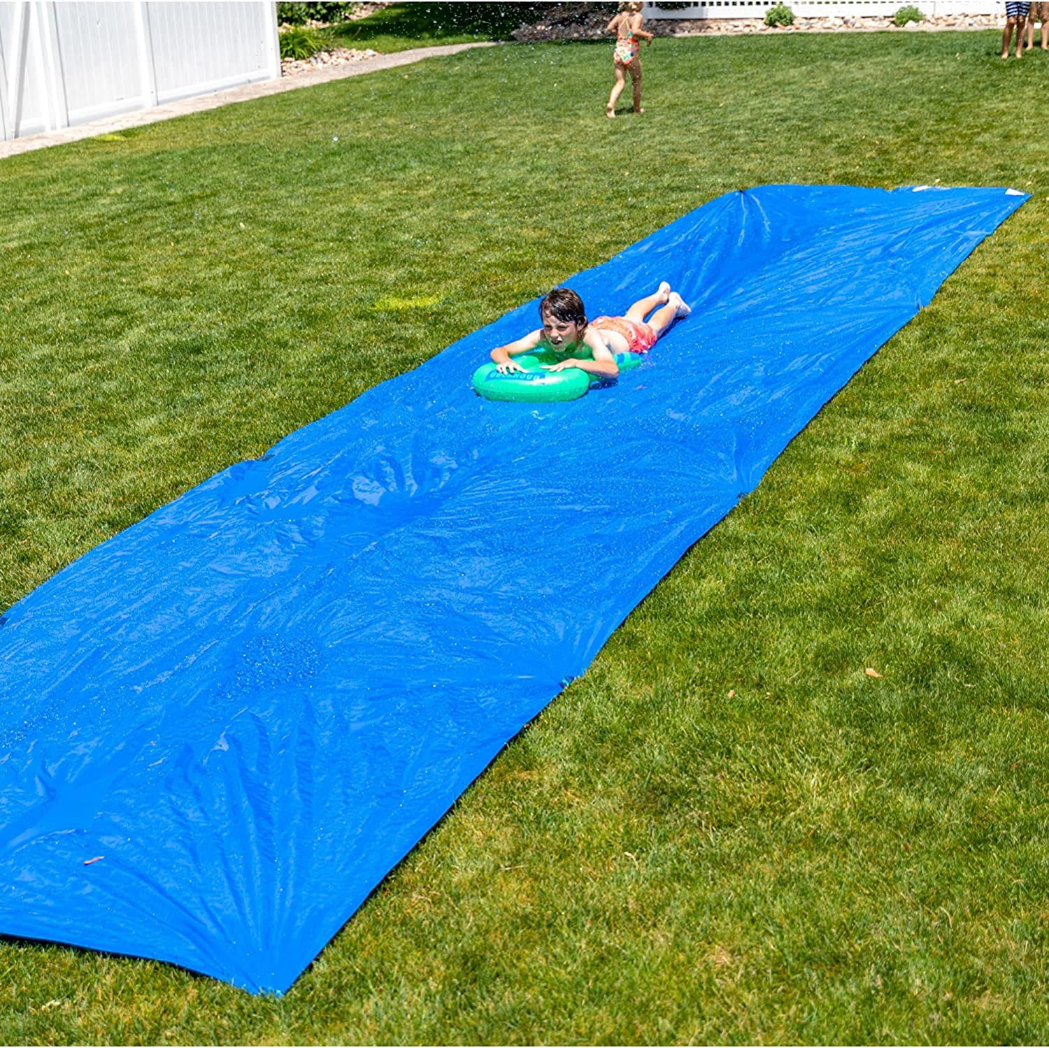 Terra Cool Garden Blast Big Waterslide 30' x 6' - Easy to Setup - Extra Thick to Prevent Rips & Tears For Kids