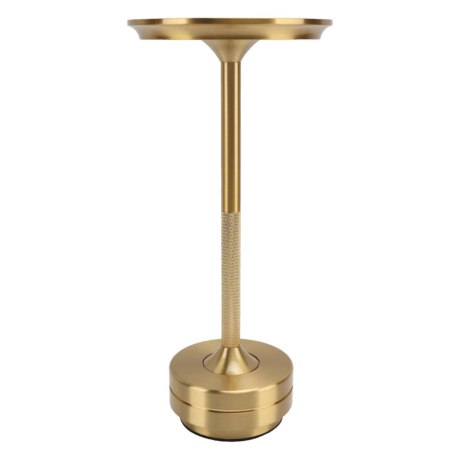 LED Desk Lamp Adjust Brightness 360 Degrees Lighting Quickly Charging Aluminum Table Lamp Gold