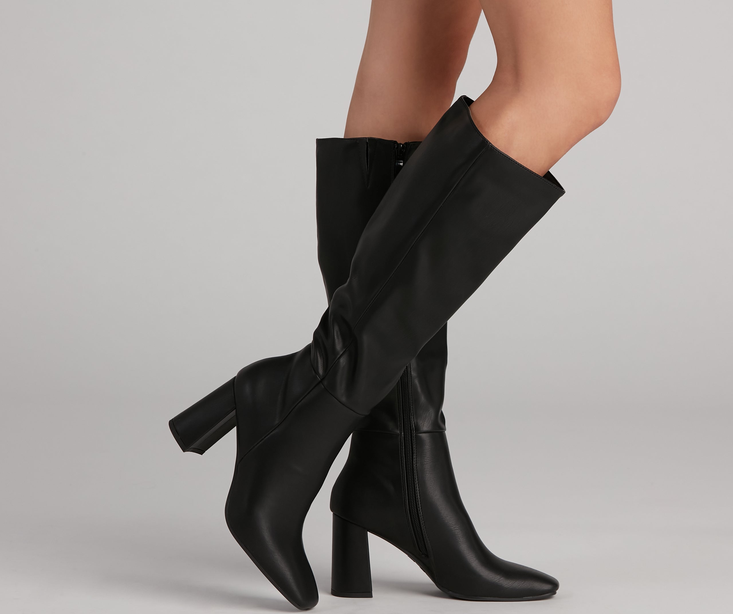 Walk It Out In Style Faux Leather Boots