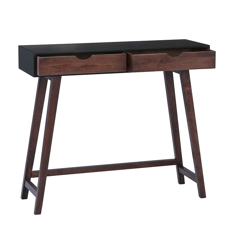 ARSENIO Console Table 90cm - Walnut & Black