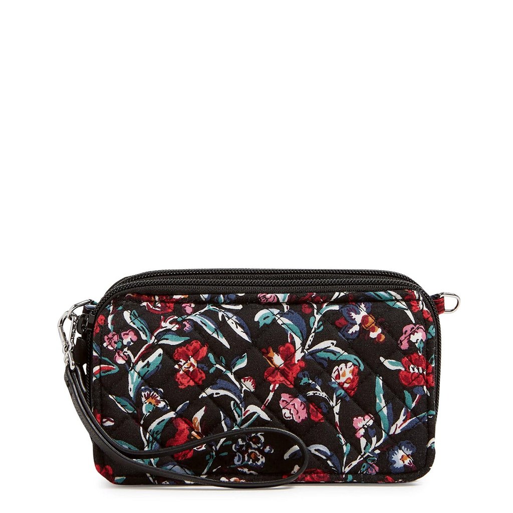 Vera Bradley  Rfid All In One Crossbody Bag In Perennials Noir