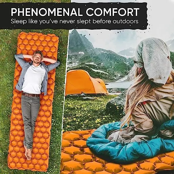 Ultralight Sleeping Pad for Camping with Inflating Outdoor Backpacking Hiking Traveling Airpad Camping Air Mattress