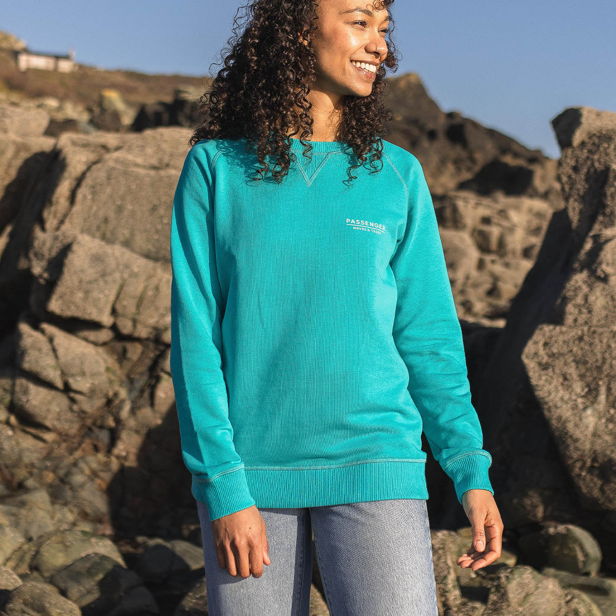 Dweller Recycled Cotton Sweatshirt - Viridian Green