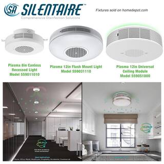 SILENTAIRE Plasma Air Purifier 12 in. Universal Ceiling Mount System H1N1  STA 8032 Certified 400 sqft Two Working Modes 120-277V 559051000