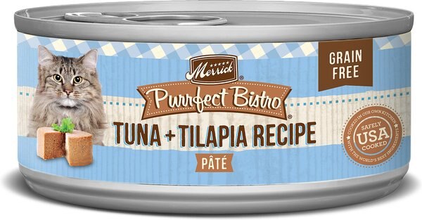 Merrick Purrfect Bistro Tuna and Talapia Pate Grain-Free Canned Cat Food