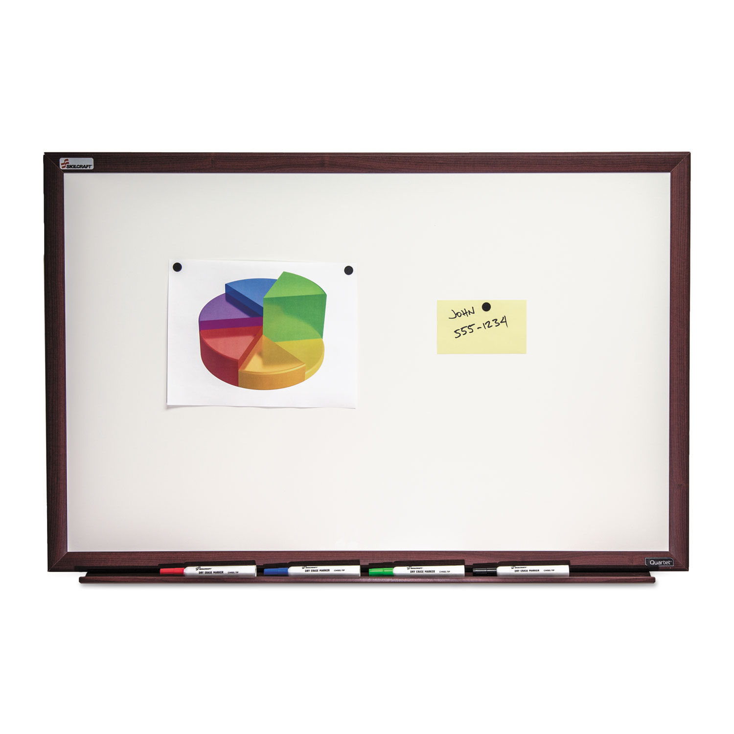 SKILCRAFT Quartet Magnetic Porcelain Dry Erase Board by AbilityOneandreg; NSN6305169