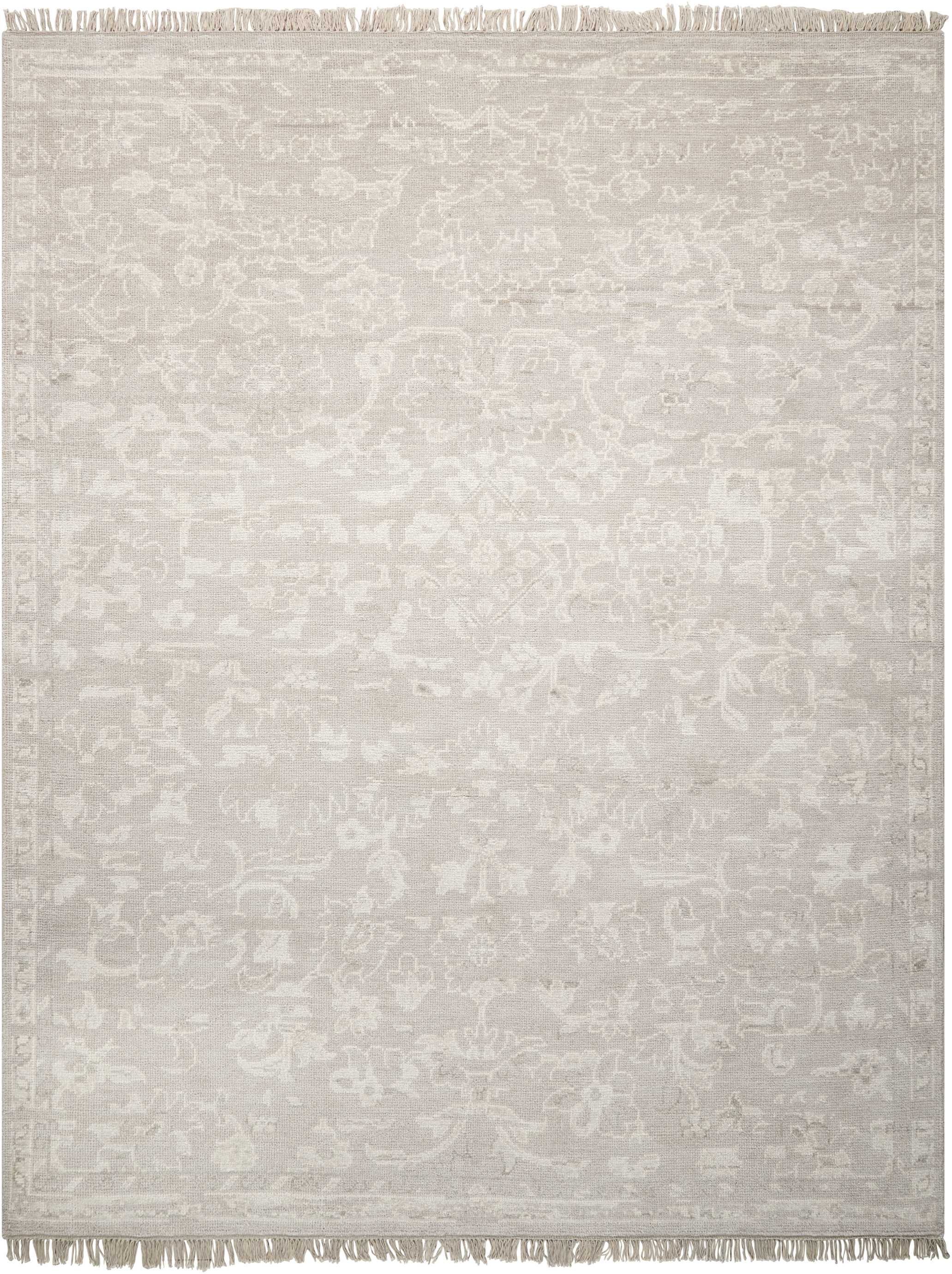 Elan Hand Knotted Silver Rug