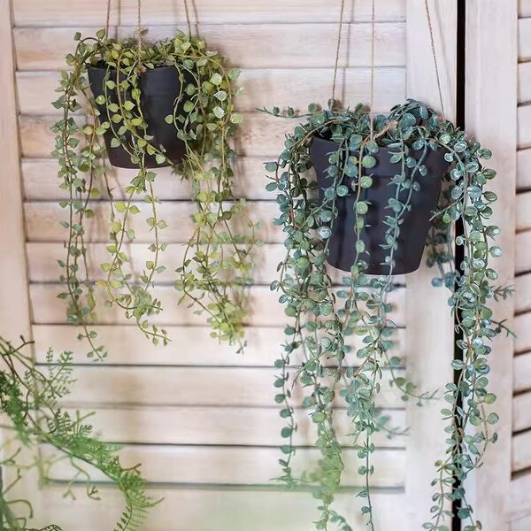 RusticReach Hanging Faux Ceropegia Vine in Pot