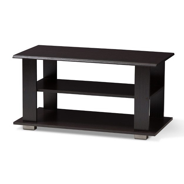 Joliette Modern And Contemporary Finished Coffee Table Dark Brown Baxton Studio