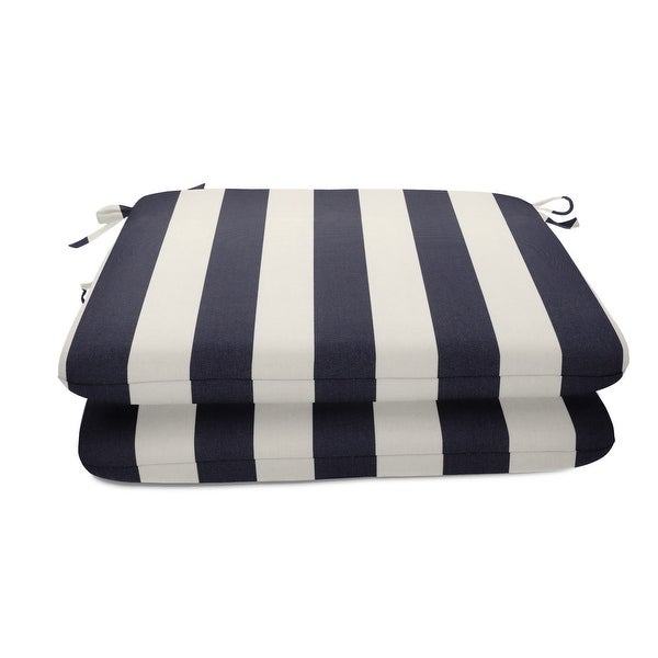 20 inch square Sunbrella stripe seat pad (2 pack) - 20