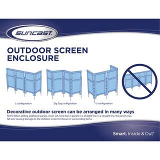 Suncast Wicker 44 in. Resin Screen Enclosure FSW4423