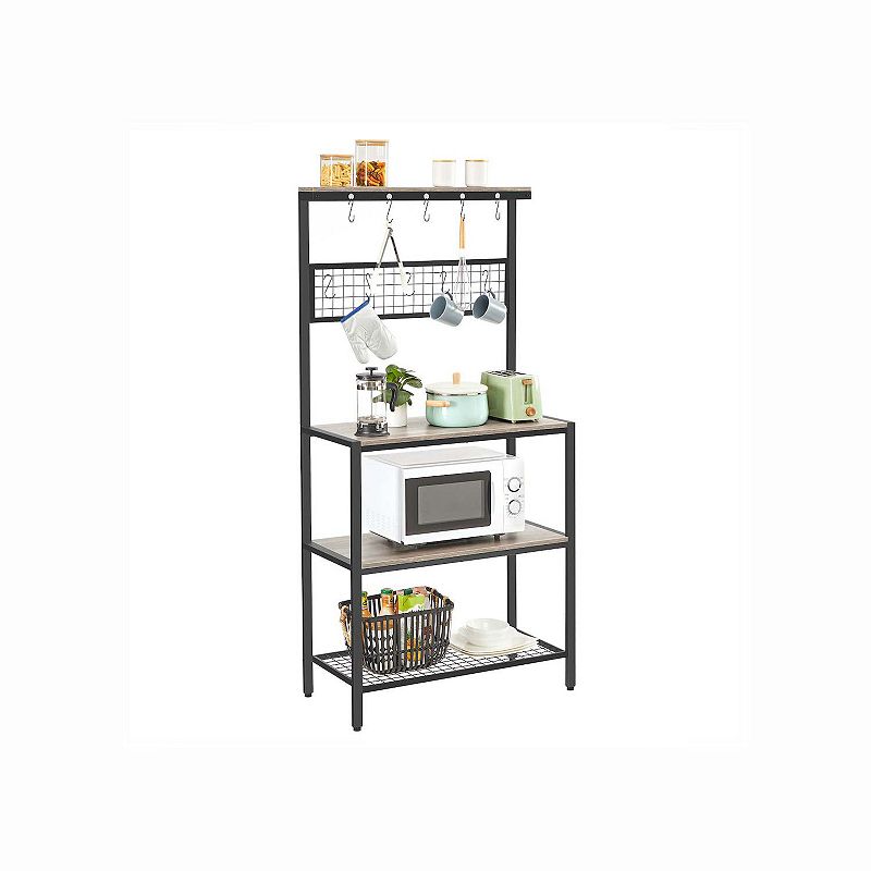 10 Hooks Bakers Rack