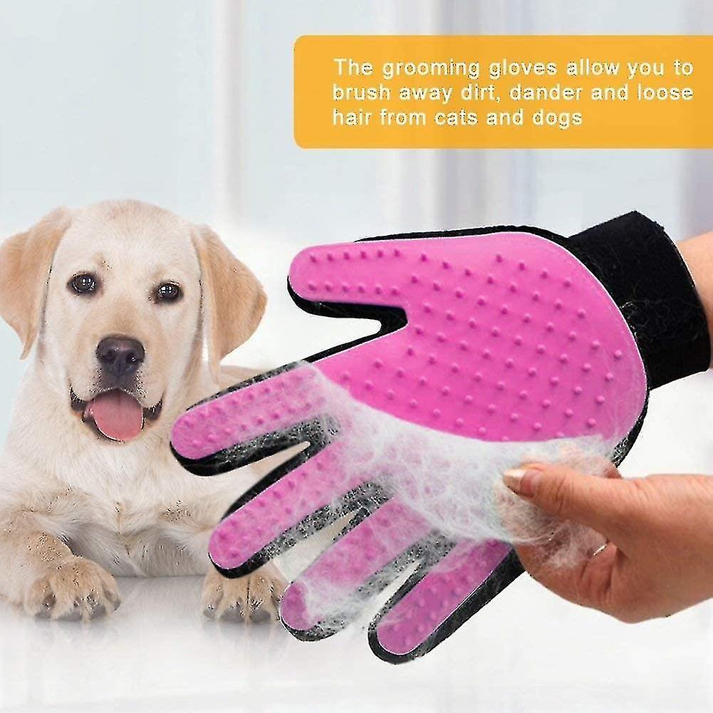 Pet Glove:grooming Tool/pet Hair Remover Mitt With Enhanced Five Finger Designeffective Cat And Dog Hair Remover Mittexcellent Pet Grooming Kit For Pe