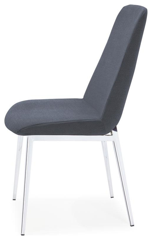 Athena Dining Chair Fabric CHARCOAL GREY   Midcentury   Dining Chairs   by GwG Outlet  Houzz