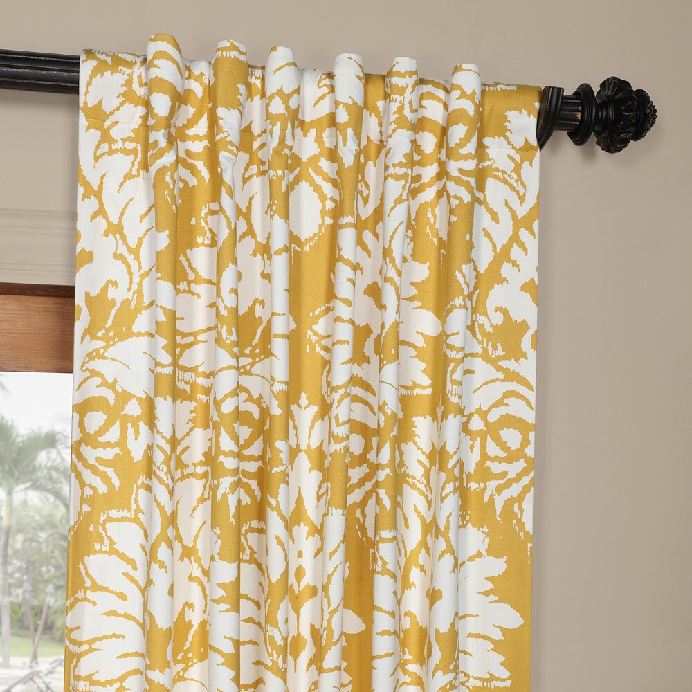 Exclusive Fabrics Lacuna Cotton Printed Curtain (1 Panel)