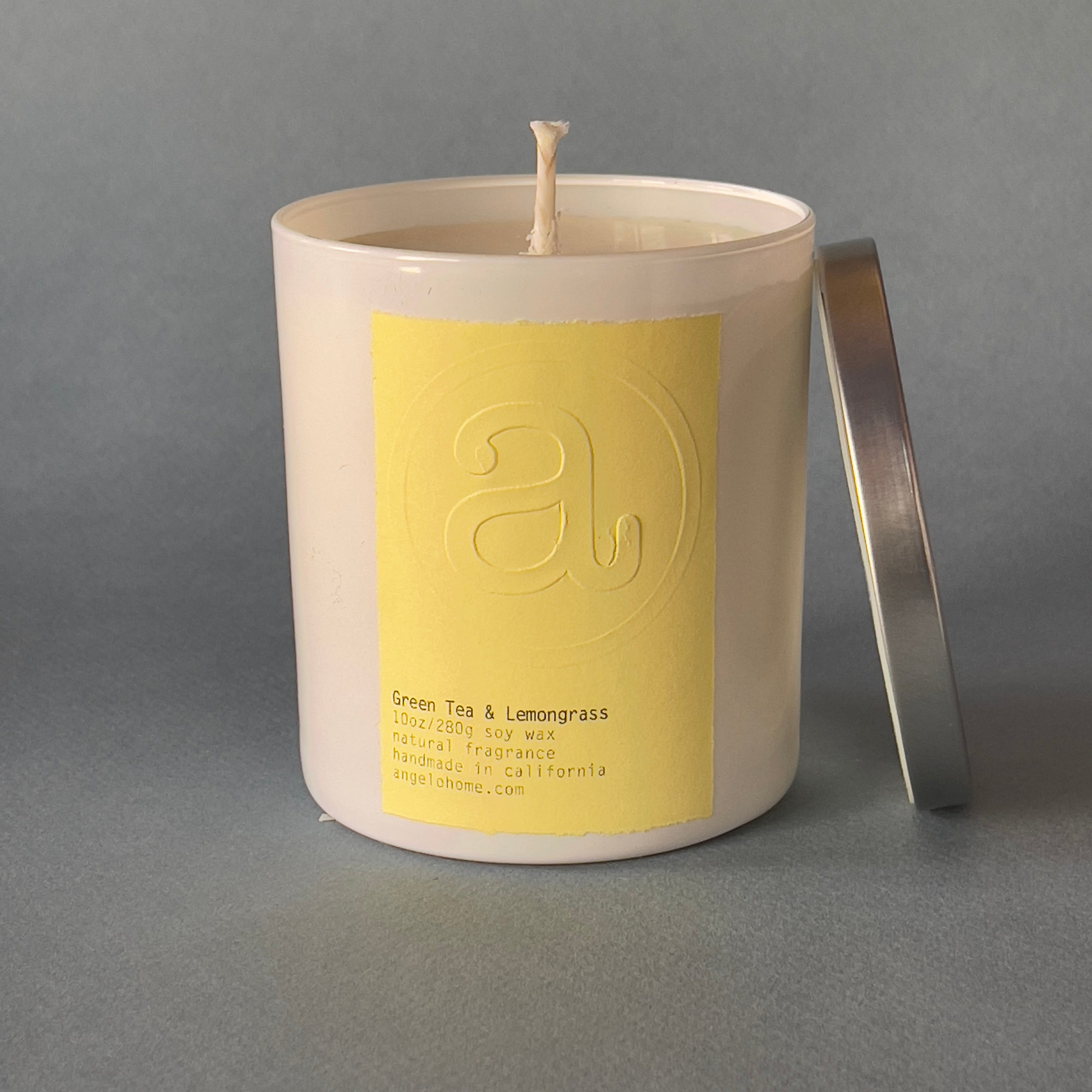 angelo:HOME Green Tea + Lemongrass Scented Candle