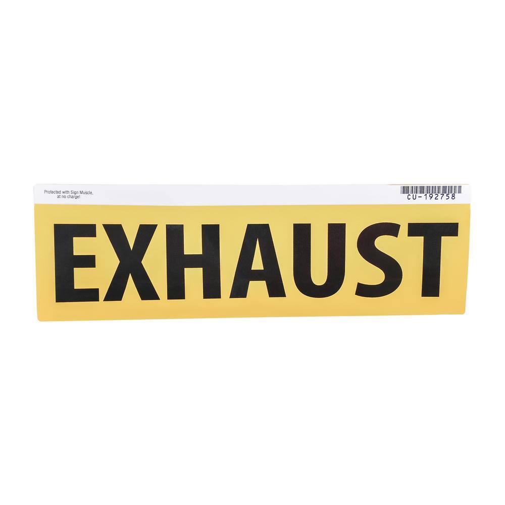 The Plumber's Choice 3 in. x 11.5 in. Yellow Exhaust Gas Safety Decal #3SIGN