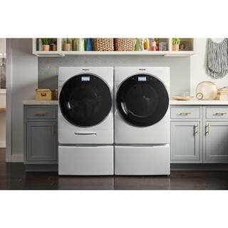 Whirlpool 27 in. 5.0 cu. ft. High Efficiency Smart White Stackable Front Load Washing Machine with Load and Go XL Plus Dispenser WFW9620HW