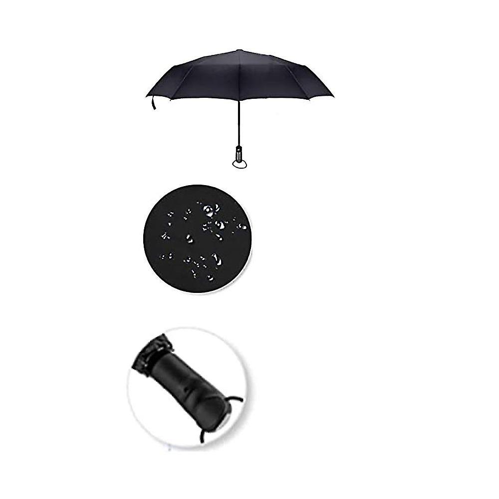 Umbrella Windproof， Stormproof Up To 150 Km/h - Open-close Automatic 210t Nylon Umbrella Water-repellent Small Light Compact 10 Ribs