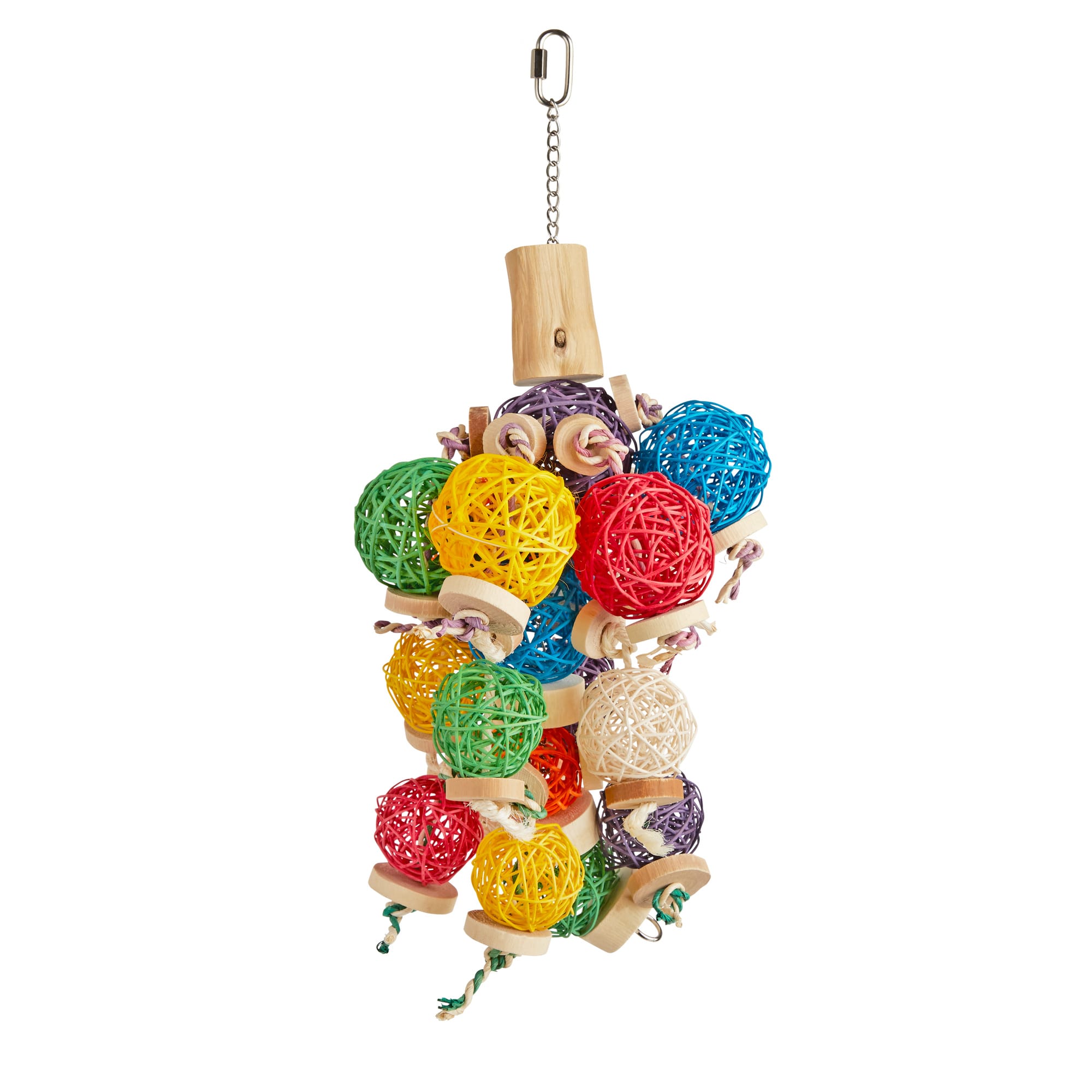 You  Me Cluster Vine Balls Chewing Bird Toy， Large