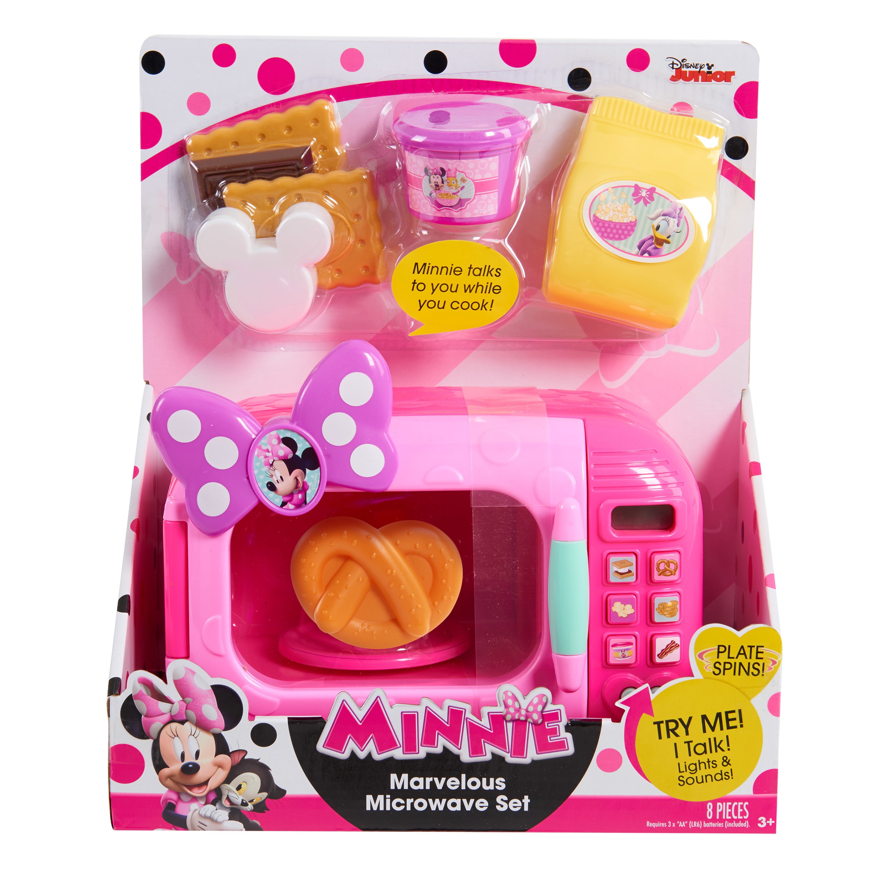 Minnie Mouse Marvelous Microwave Set, Officially Licensed Kids Toys for Ages 3 Up, Gifts and Presents