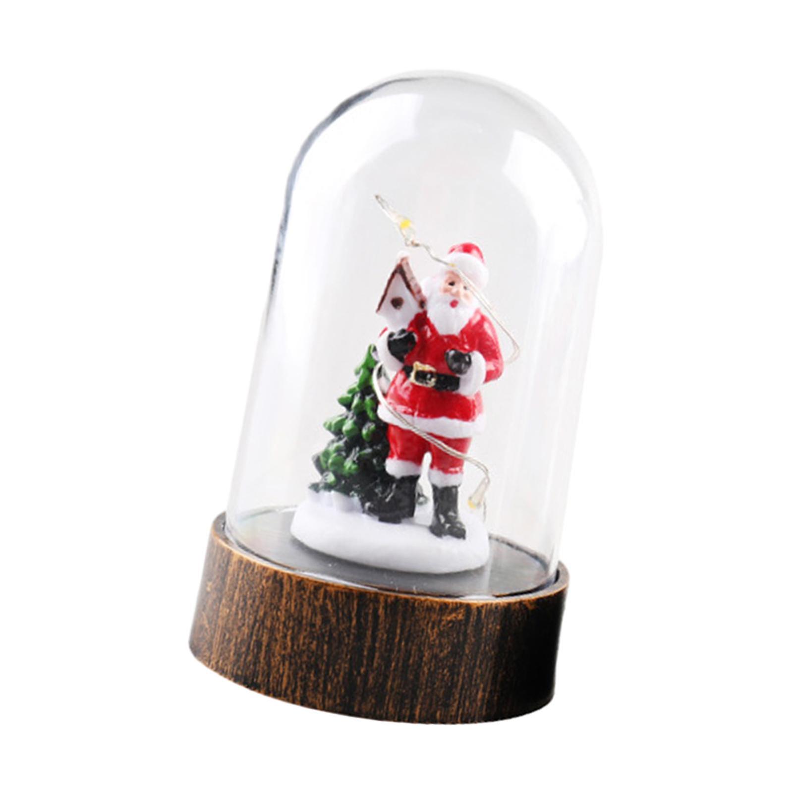 Christmas Dome With Led Night Light Desk Lamp For Christmas Living Room Santa Claus