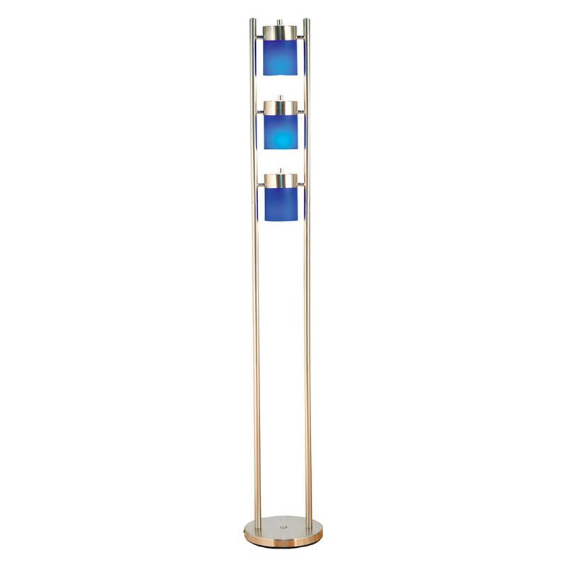 Ore International 3031FB 3-Light Adjustable Floor Lamp - Blue